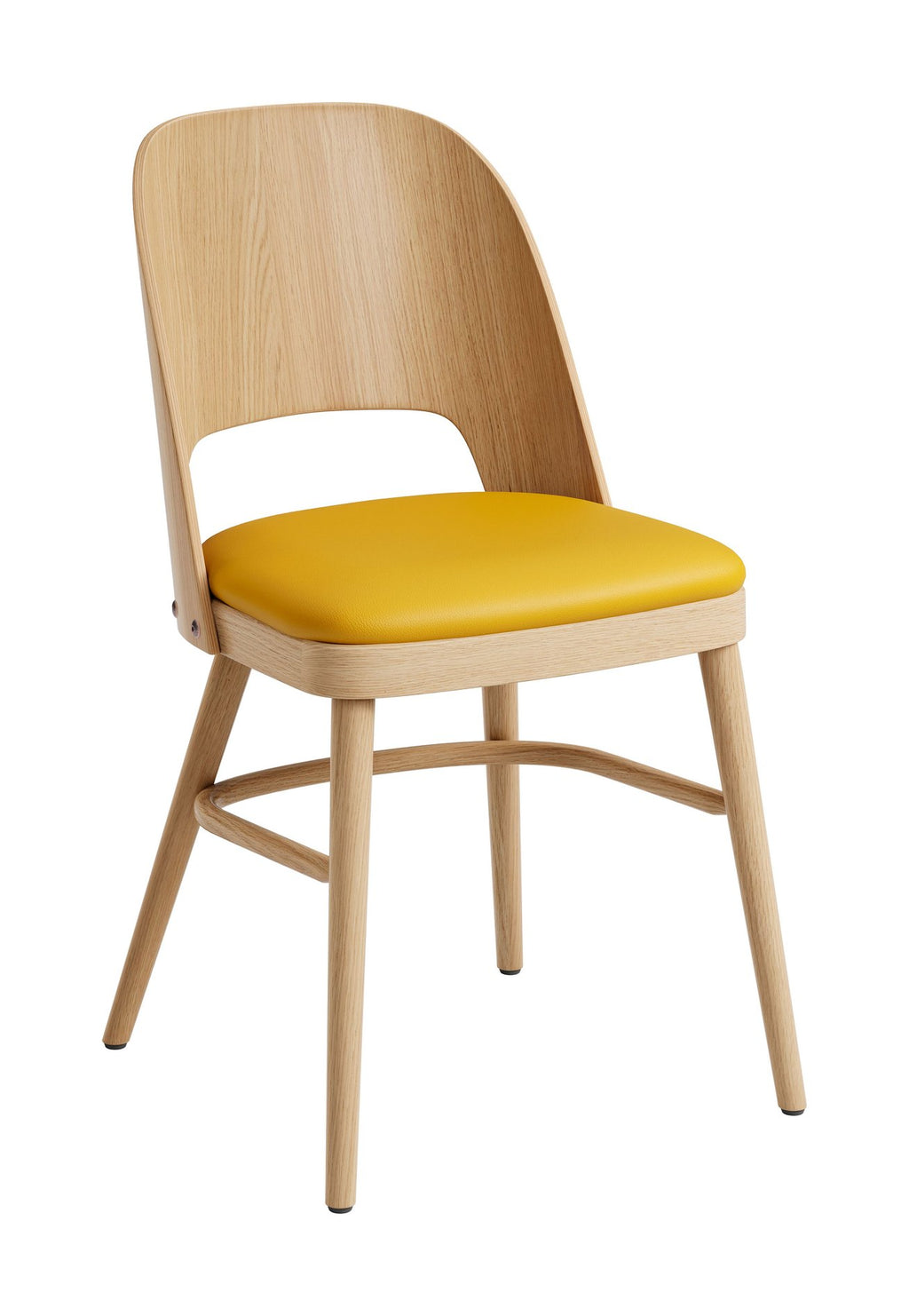 Skagen Side Chair in Mustard, oak frame