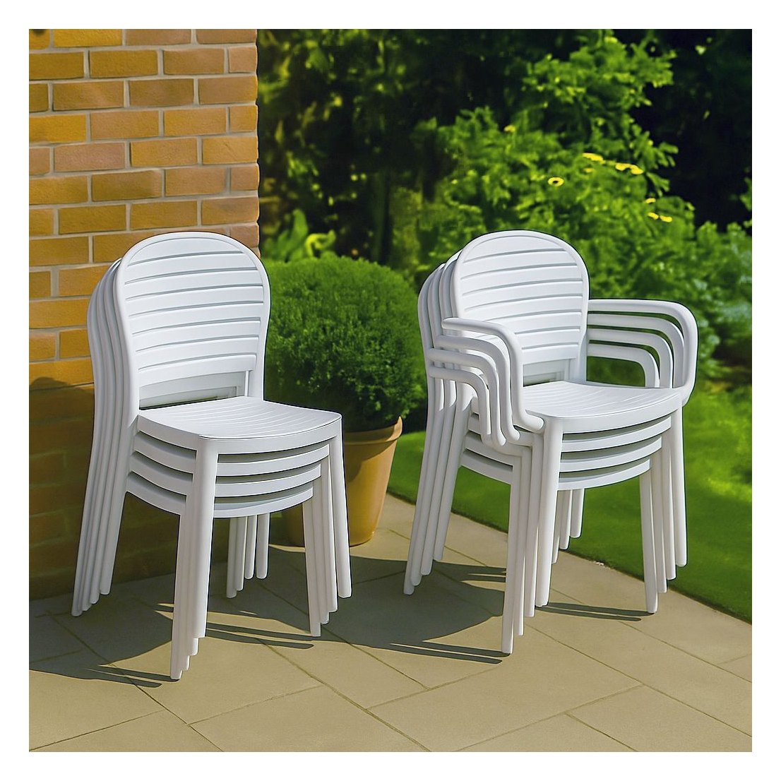 Skandi Cafe Chair in white, view 9