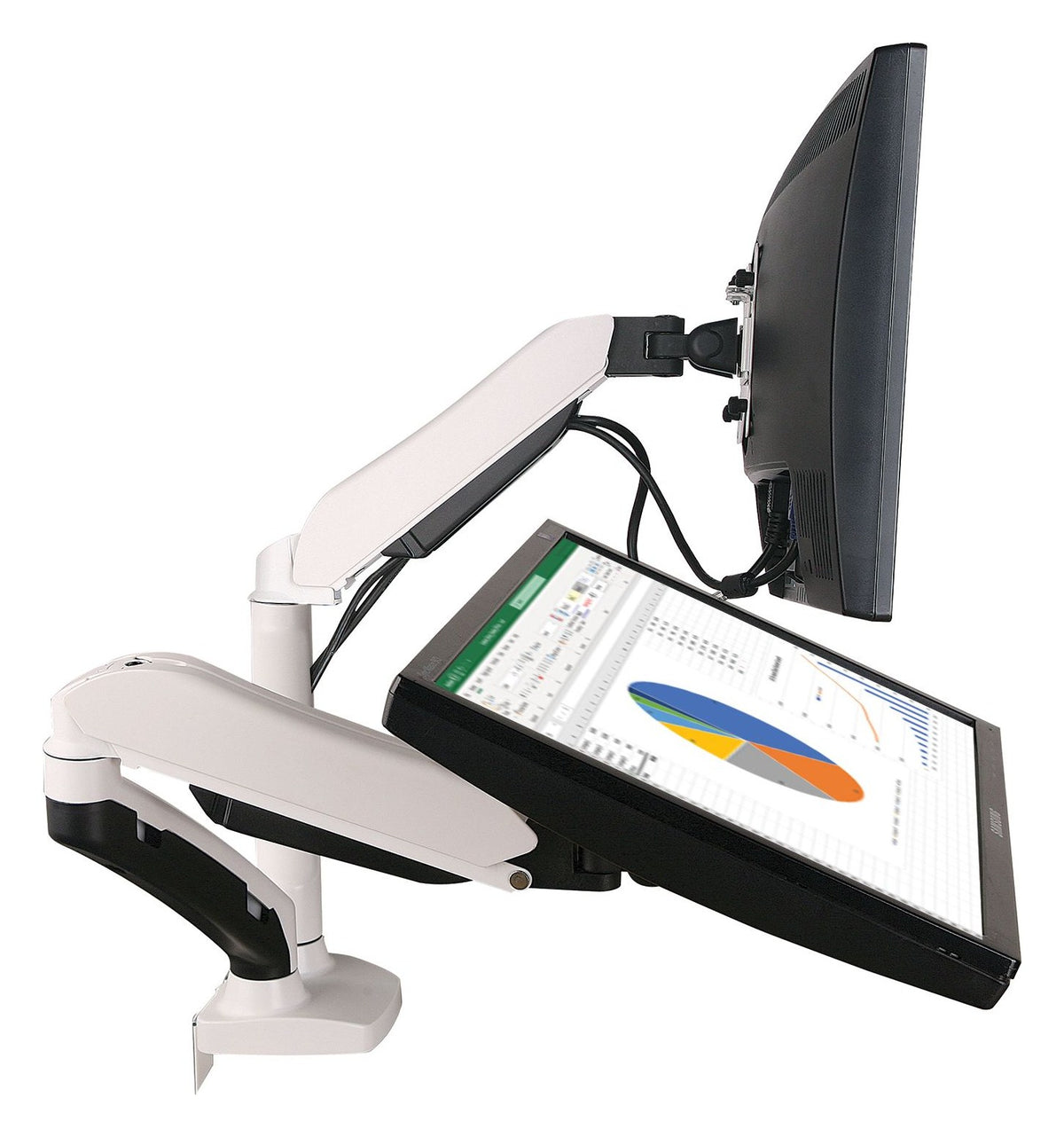 Slimline Gas Spring Dual Monitor Arm, view 3