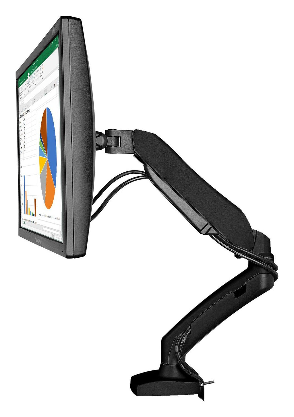 Slimline Gas Spring Single Monitor Arm