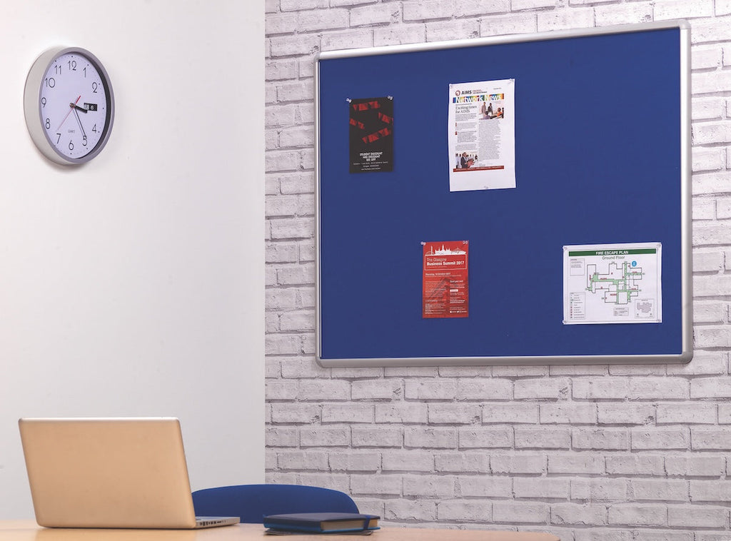 SmartShield FlameShield Aluminium Framed Noticeboard in Aluminium