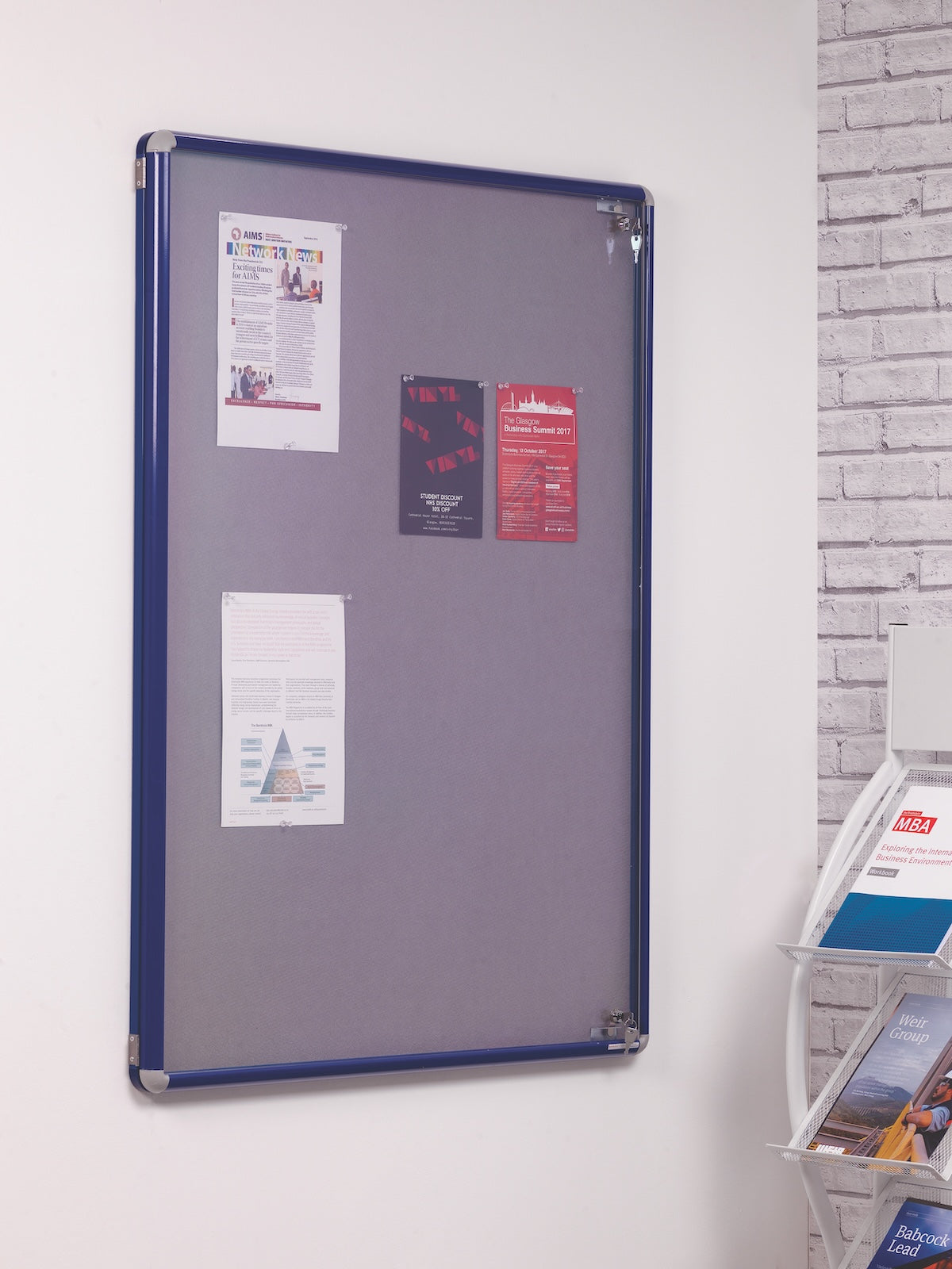 SmartShield FlameShield Tamperproof Noticeboard in Aluminium