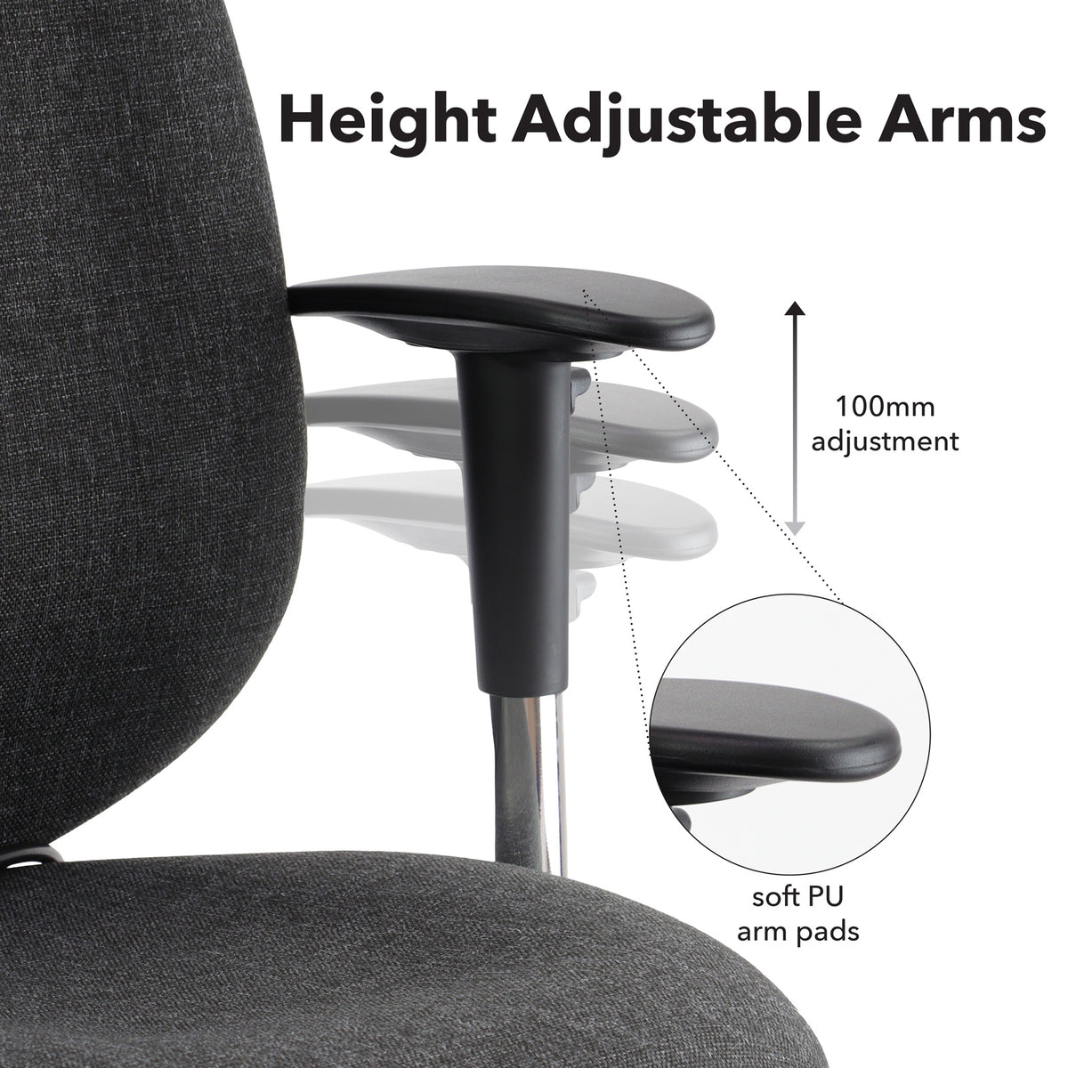 Sofia Fabric Operator Chair detail