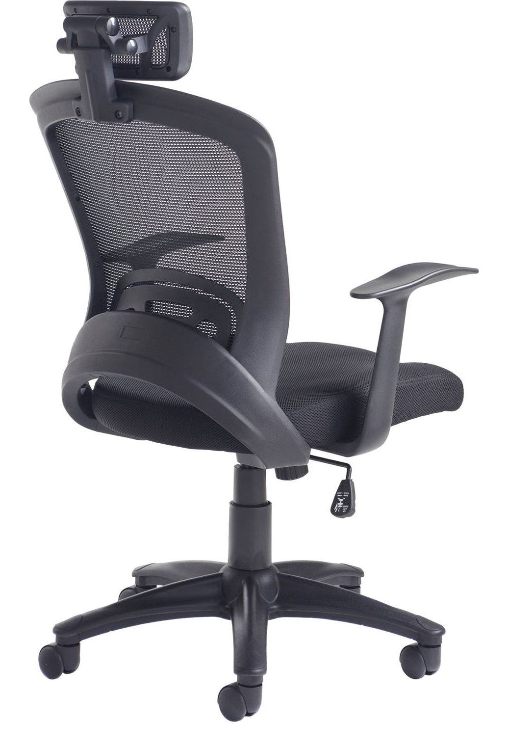 Solaris Mesh Operator Chair in black from the back