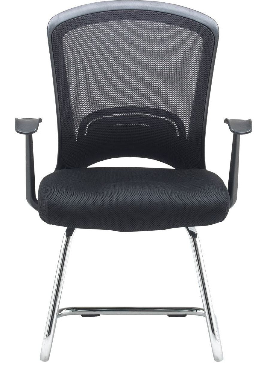 Solaris Mesh Visitor Chair in black from the front