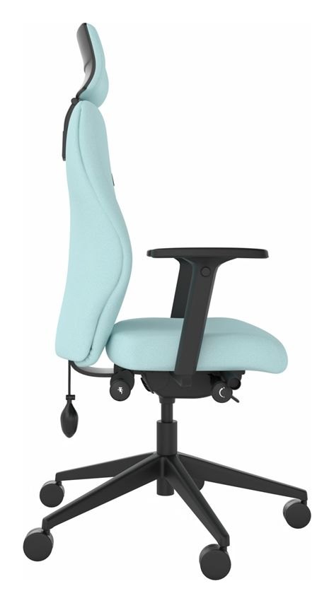 Solo High Back Small Seat Ergonomic Chair with Headrest, view 3