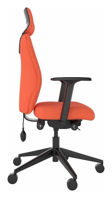 Solo Medium Back Small Seat Ergonomic Chair with Headrest, view 3