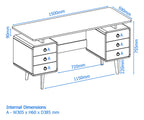 Somerset Classic Style Office Desk, view 12