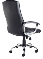 Somerset Leather Executive Chair in black from the back