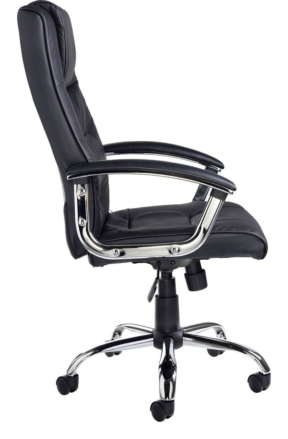 Somerset Leather Executive Chair in black from the side