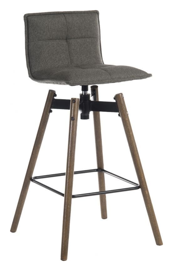 Spin Bar Stool in dark wood legs