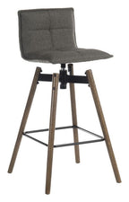 Spin Bar Stool in dark wood legs