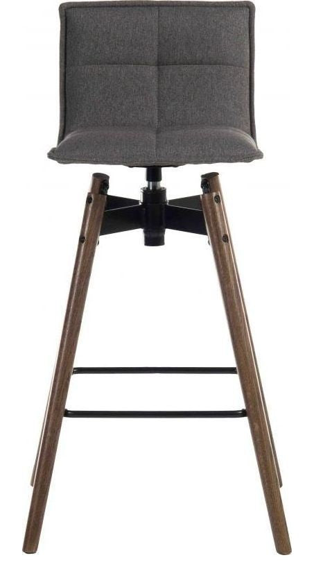 Spin Bar Stool in dark wood legs, view 2