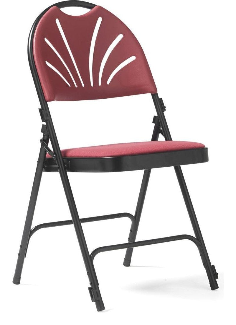 Spira Folding Chair, Pack of 4 in burgundy