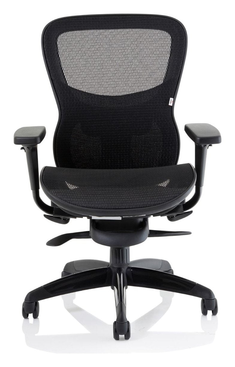 Stealth Shadow Ergonomic Mesh Posture Chair, black mesh, no headrest, another view 1