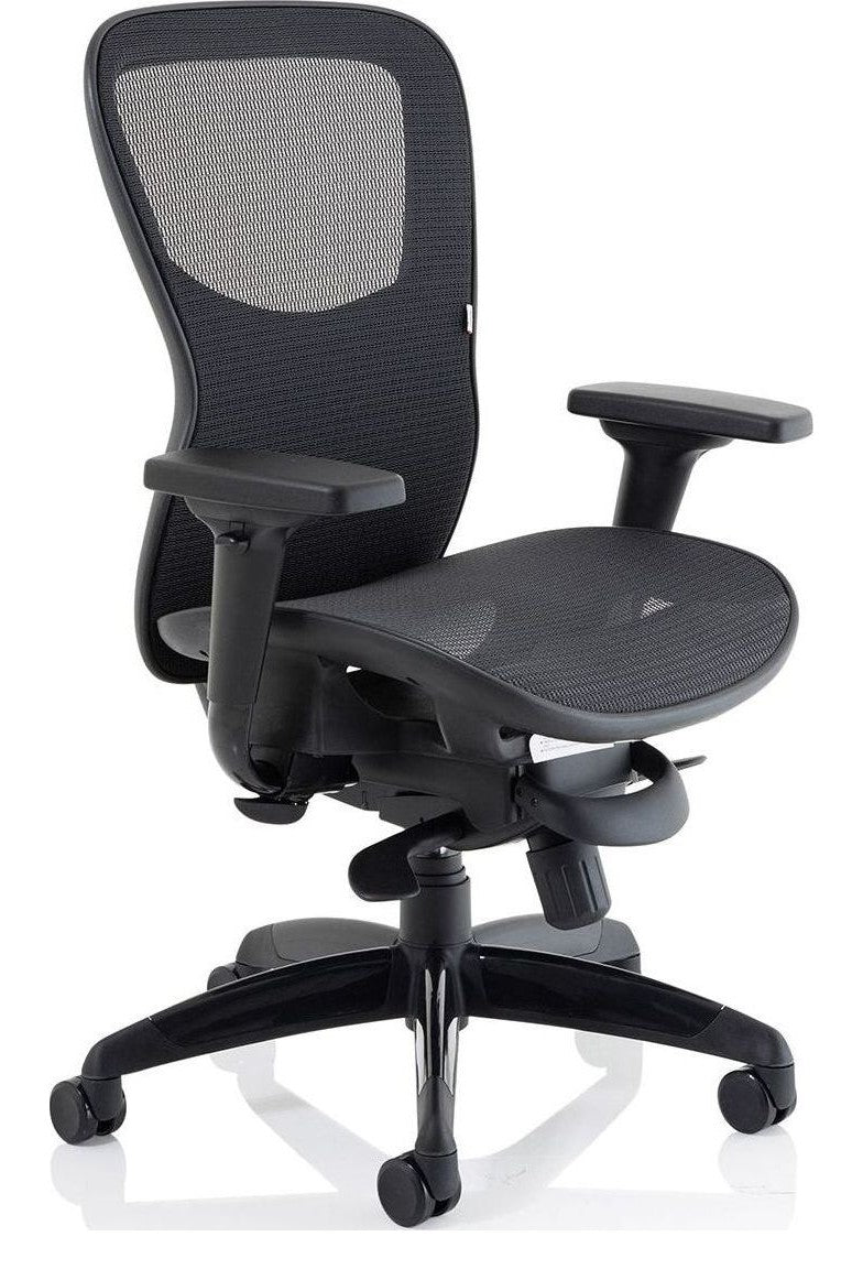 Stealth Shadow Ergonomic Mesh Posture Chair, black mesh, no headrest
