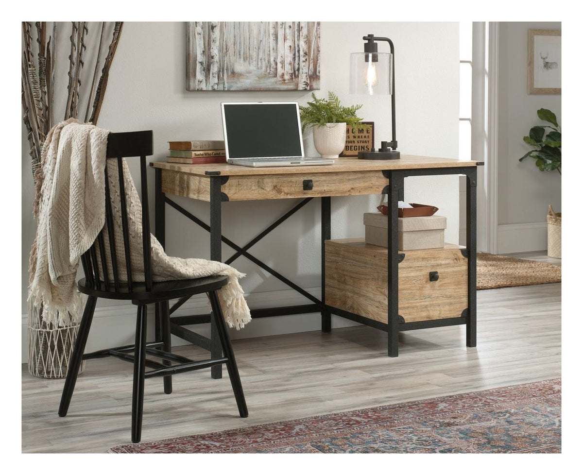 Steel Gorge Desk Milled Mesquite