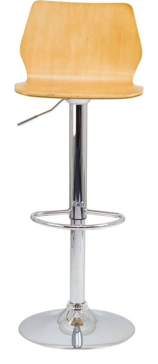 Stork Gas Lift Stool in beech from the front