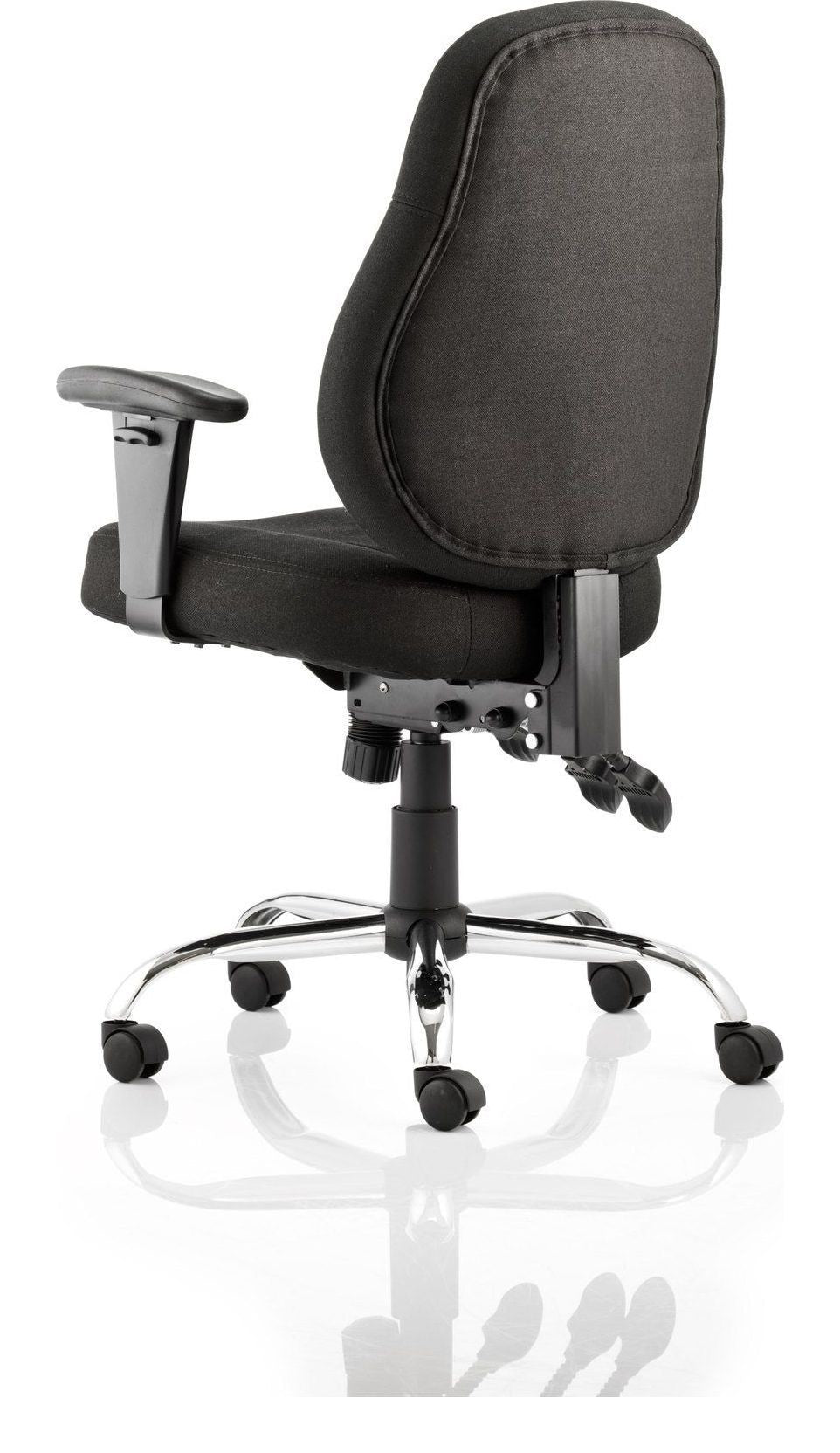 Storm High Back Fabric Task Operator Chair, black fabric, another view 4