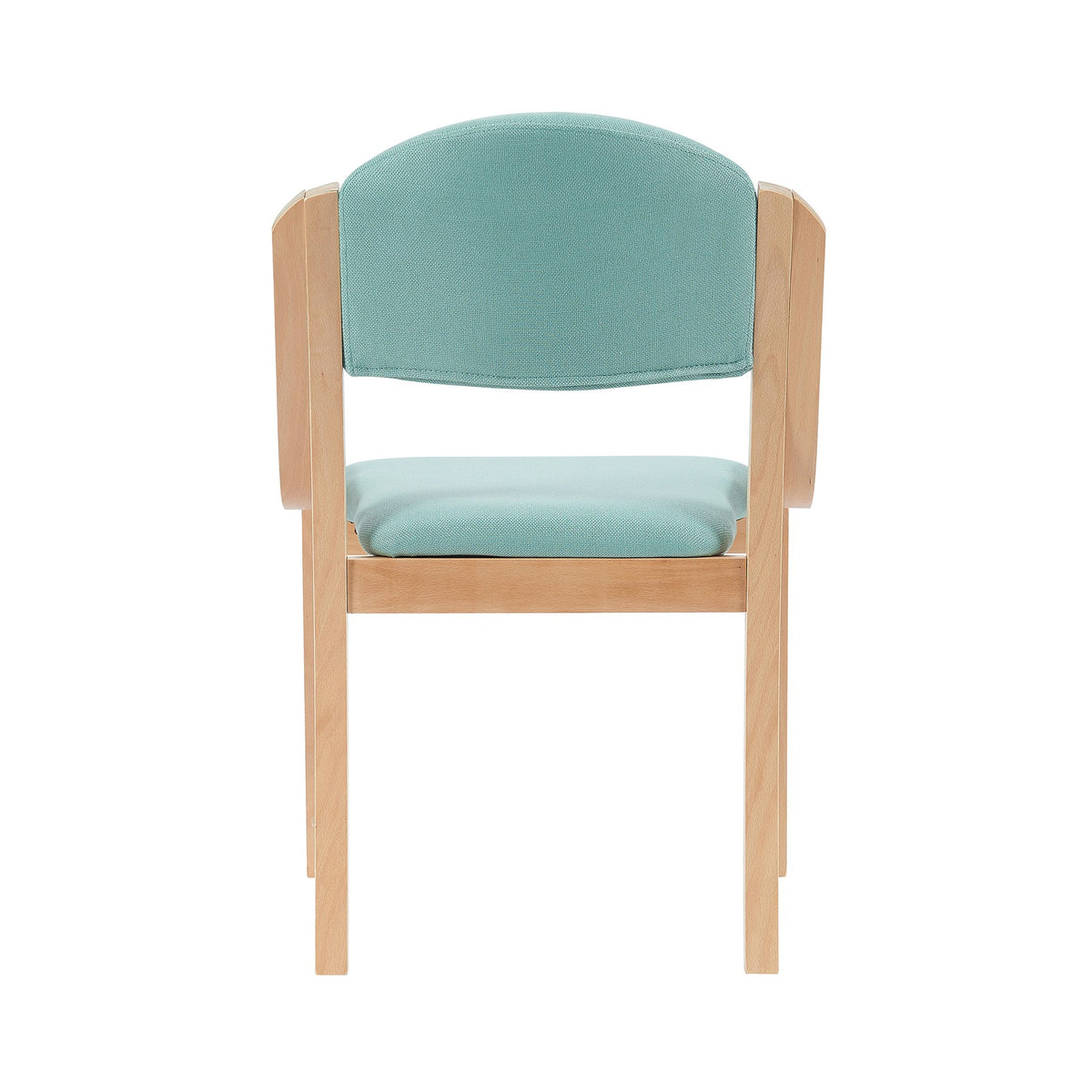 Tahara Fabric Reception Chair in aqua, back