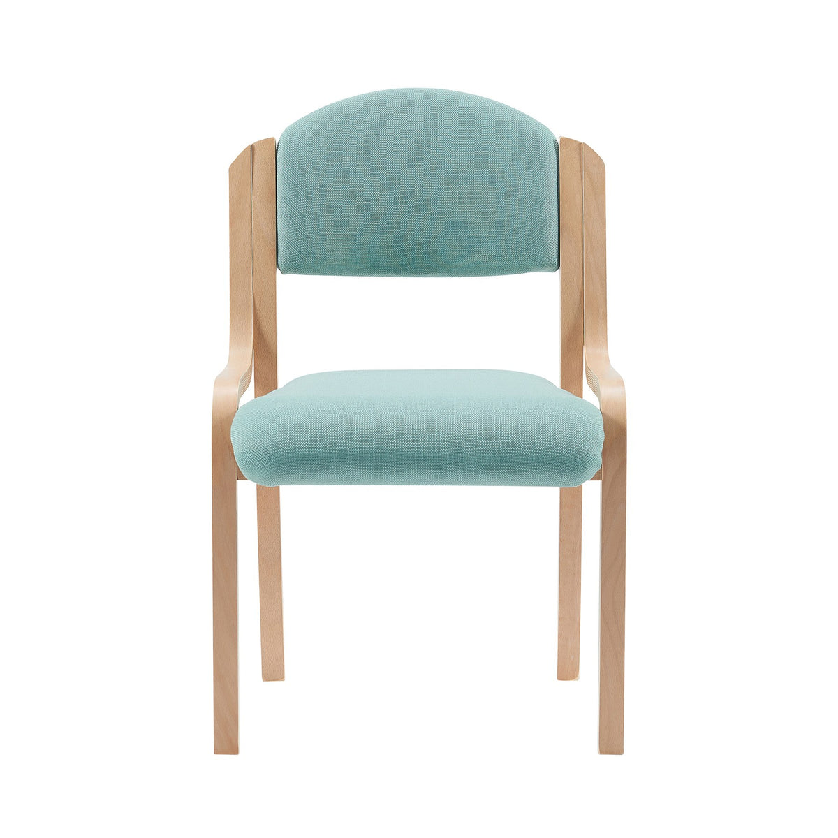 Tahara Fabric Reception Chair in aqua, front