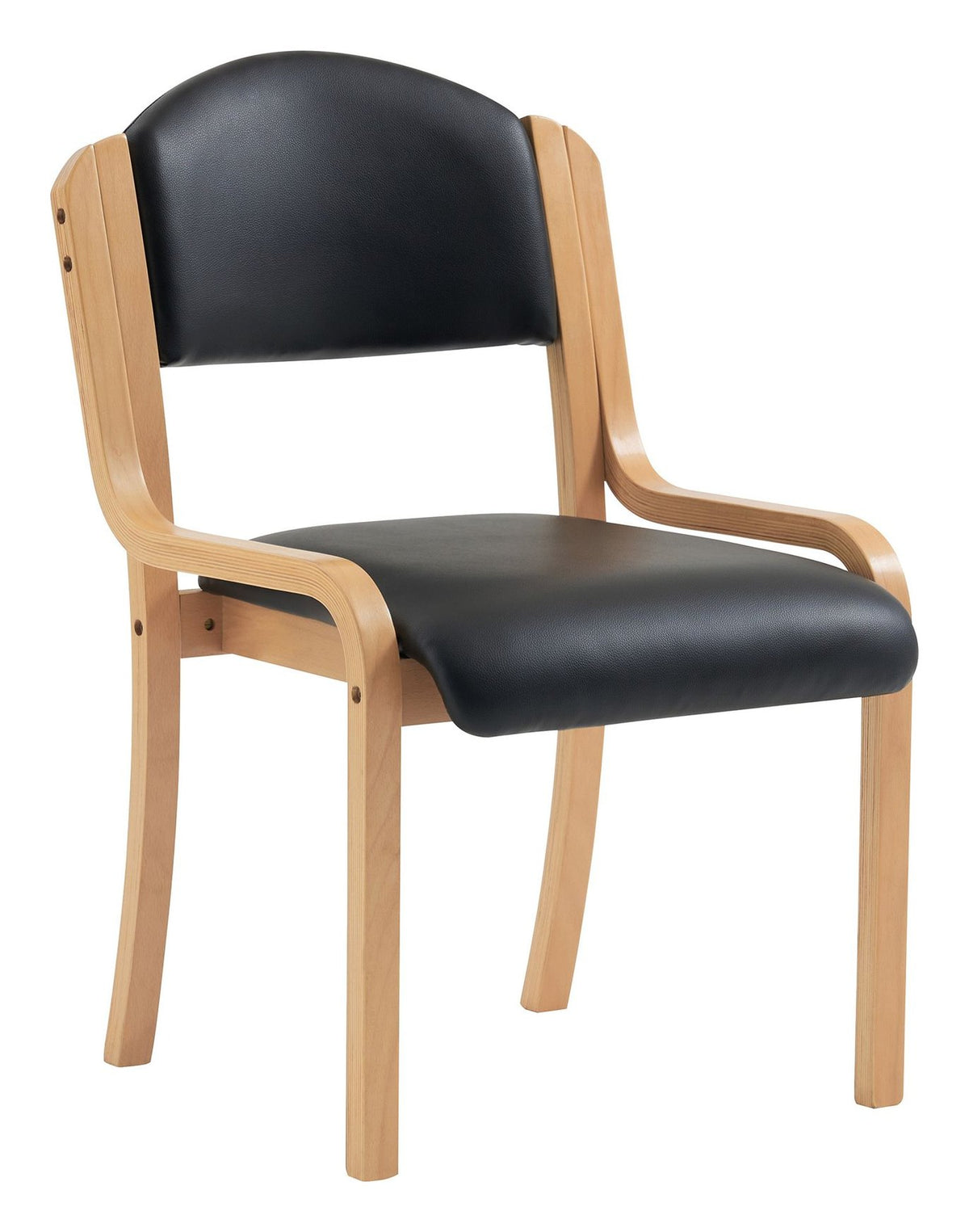 Tahara Vinyl Side Chair in black