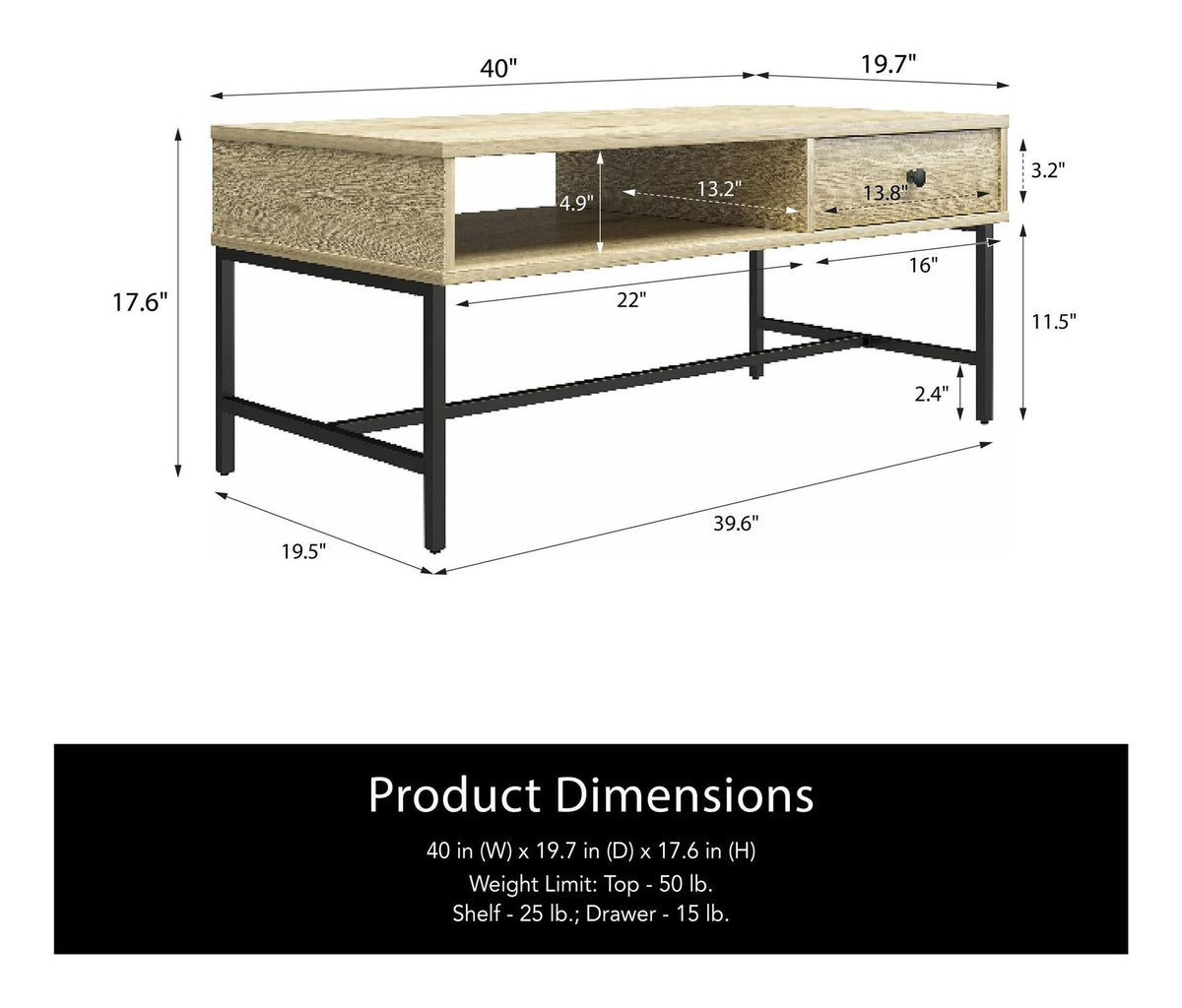 Tamlin Coffee Table, view 3