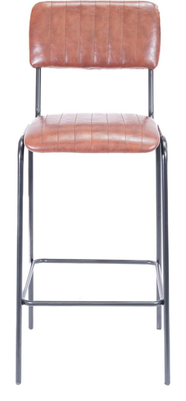 Tavern High Chair in brown pu another view