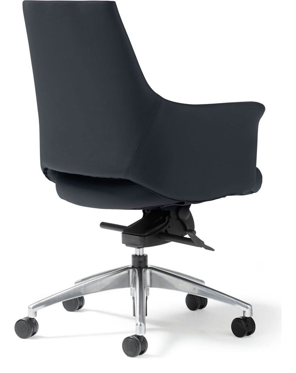 Tempo Faux Leather Executive Chair in medium back from the back