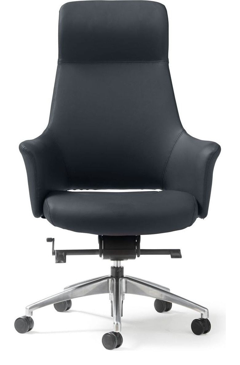 Tempo Faux Leather Executive Chair in high back from the front