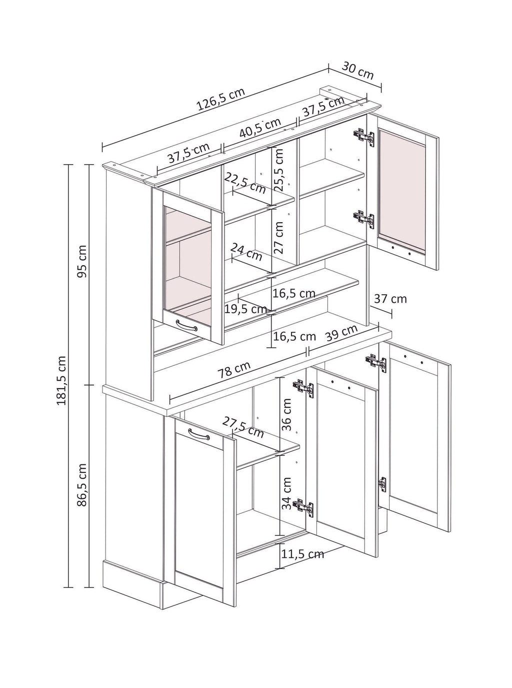 Teramo Buffet 3 Door, view 14