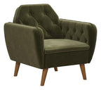Teresa Memory Foam Accent Chair Velvet, view 2
