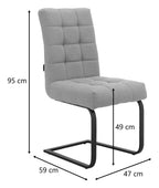 Terza Fabric Dining Chair (Pack of 2), view 12