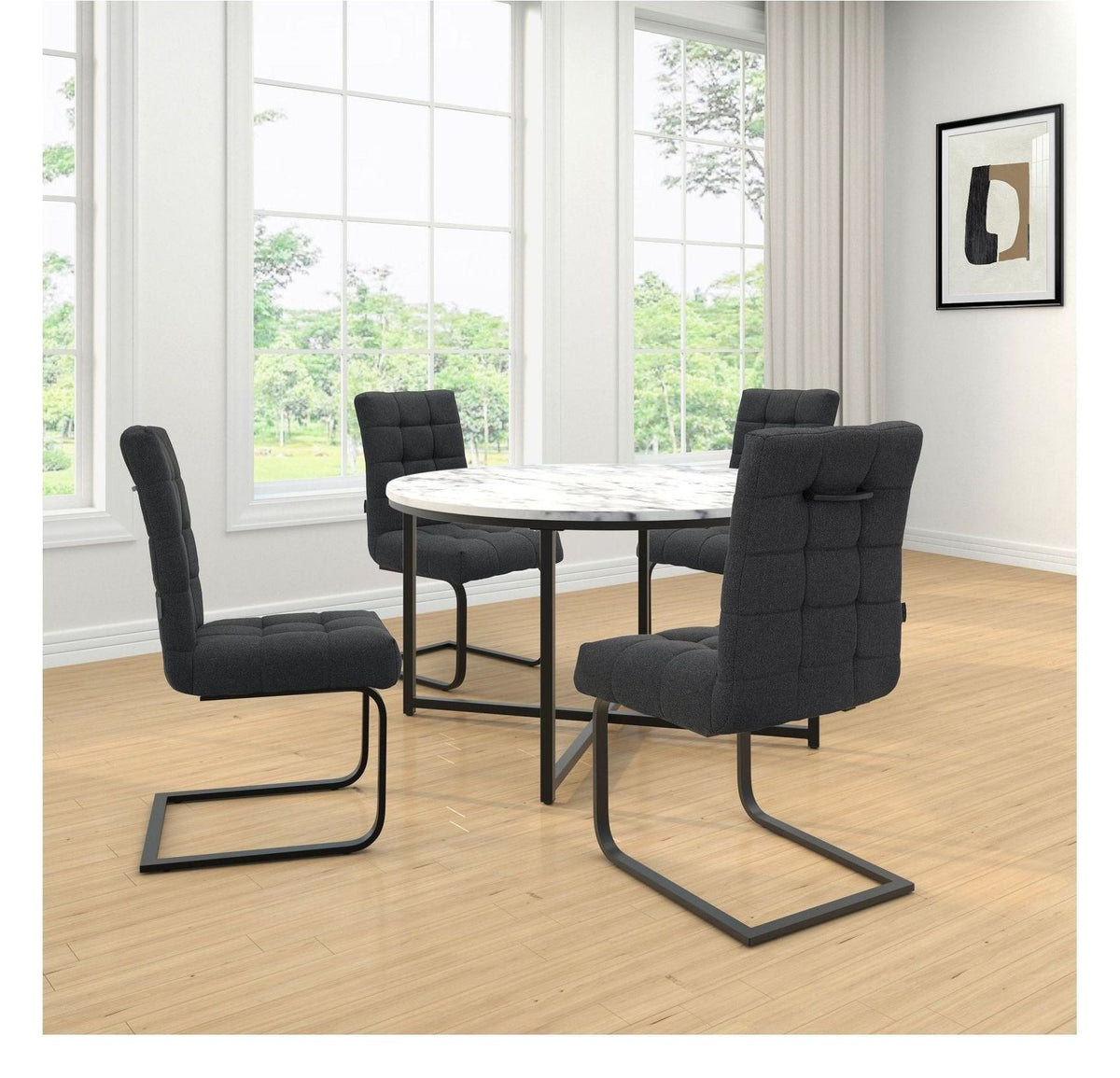 Terza Fabric Dining Chair (Pack of 2), view 3
