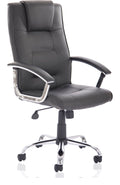 Thrift High Back Executive Black Leather Chair, 