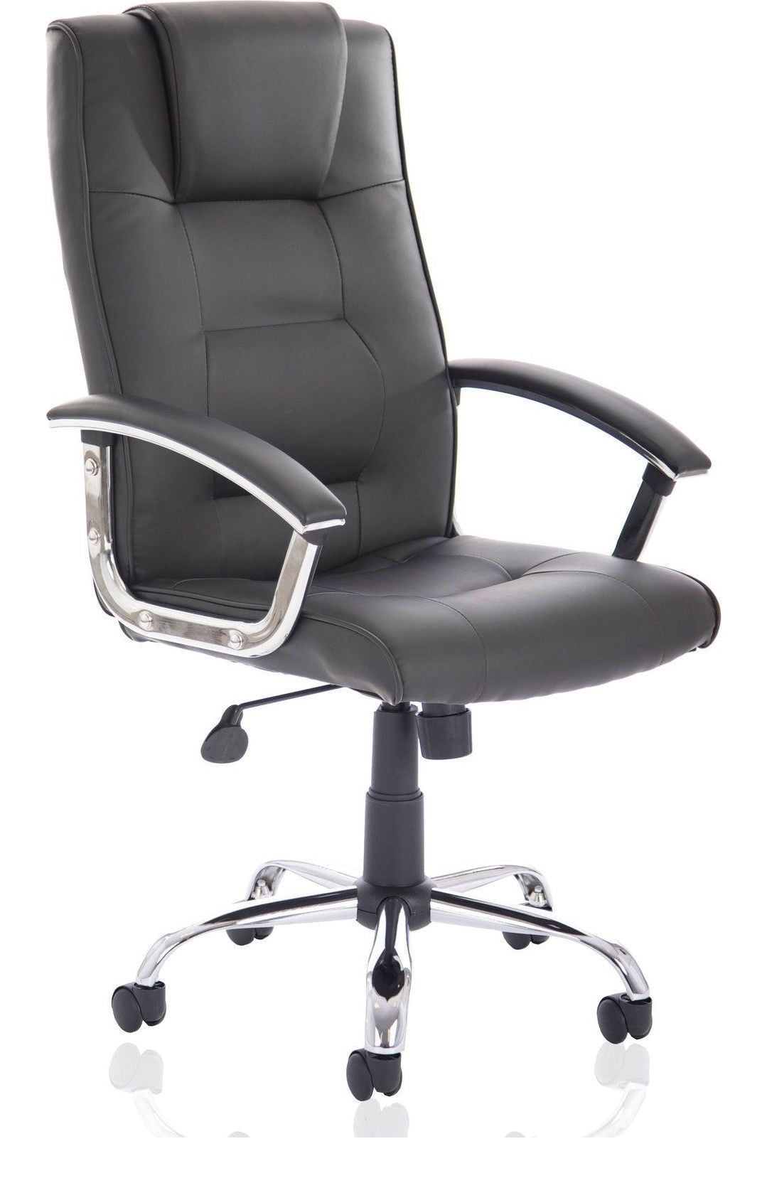 Thrift High Back Executive Black Leather Chair, 