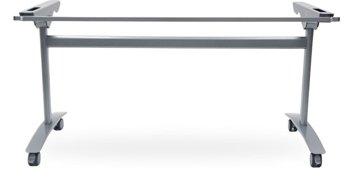 Tilt Top Table Frame, Grey, curved leg