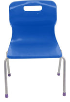 Titan 4 Leg Chair in blue from the front