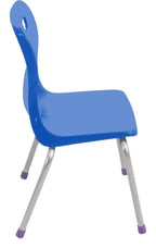 Titan 4 Leg Chair in blue from the side
