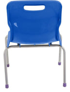 Titan 4 Leg Chair in blue from the back