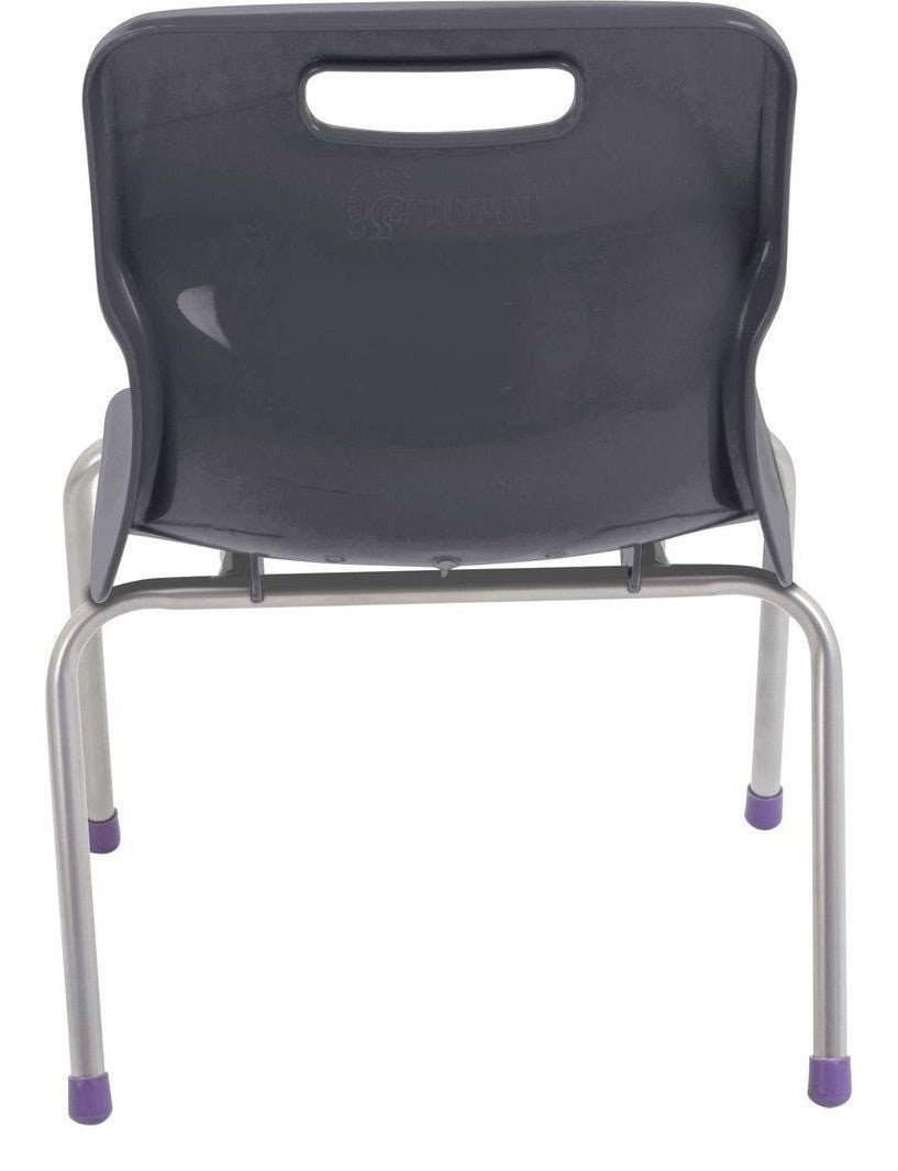 Titan 4 Leg Chair in charcoal from the back
