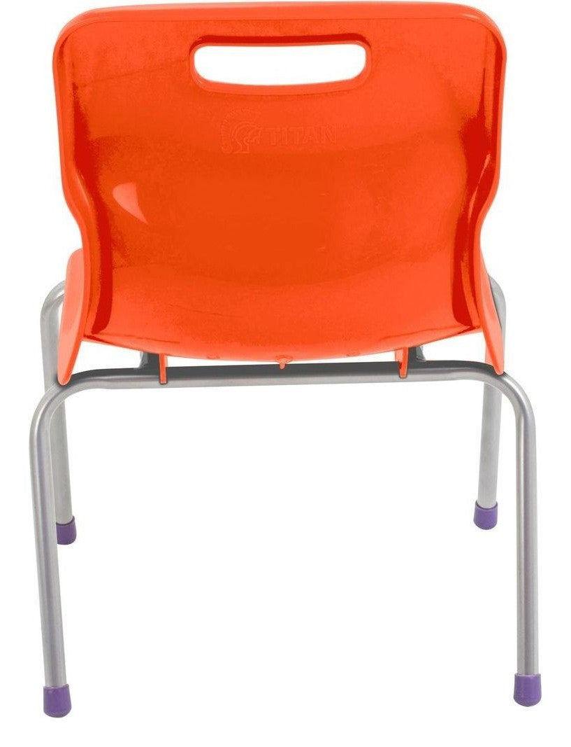 Titan 4 Leg Chair in orange from the back