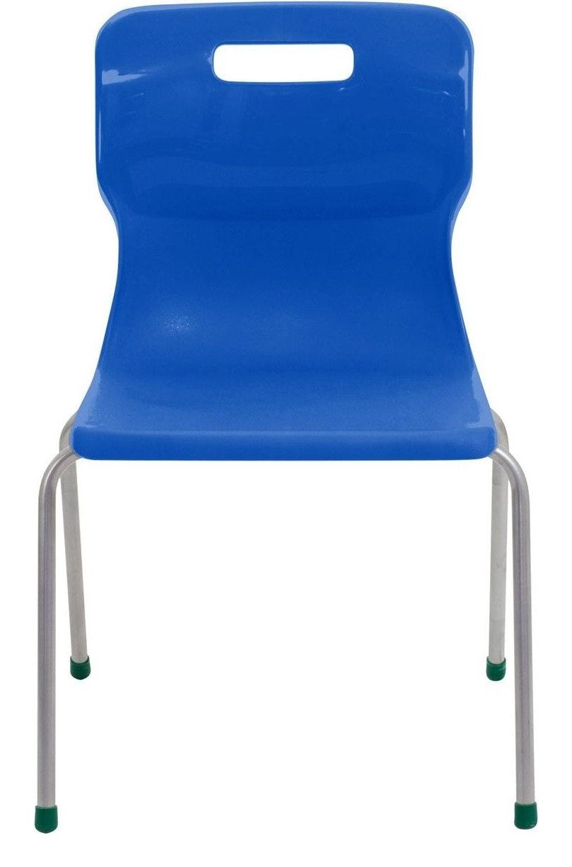 Titan 4 Leg Chair in black from the front