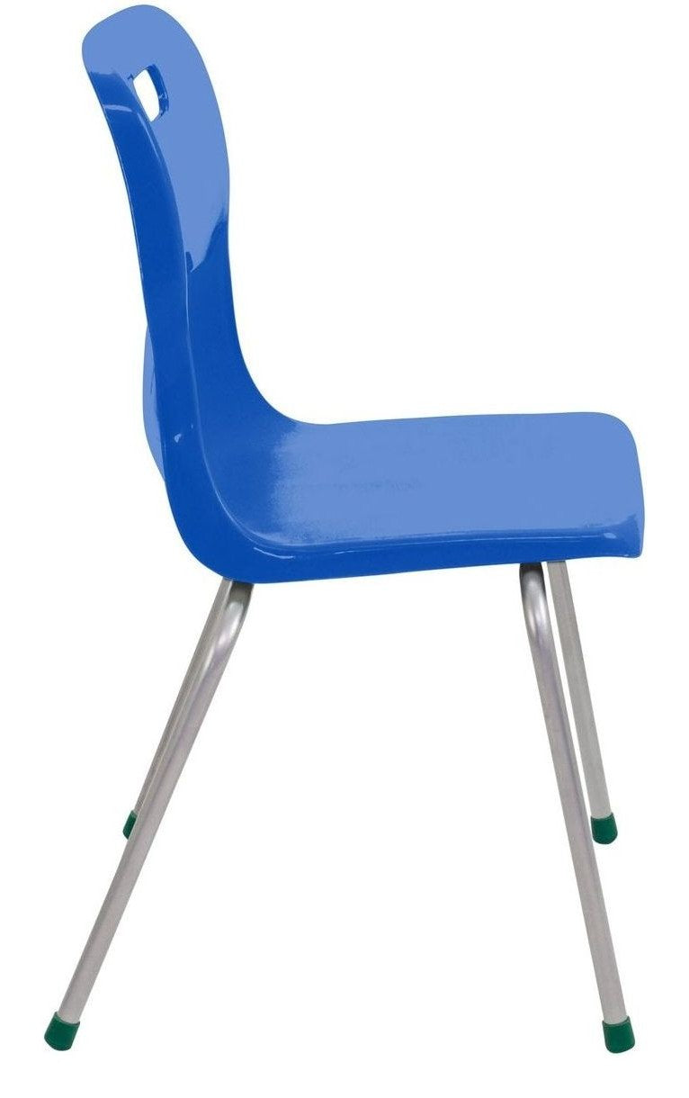 Titan 4 Leg Chair in black from the side
