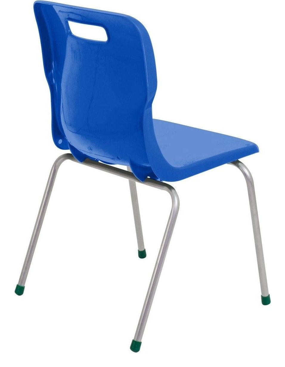Titan 4 Leg Chair in black from the back at an angle
