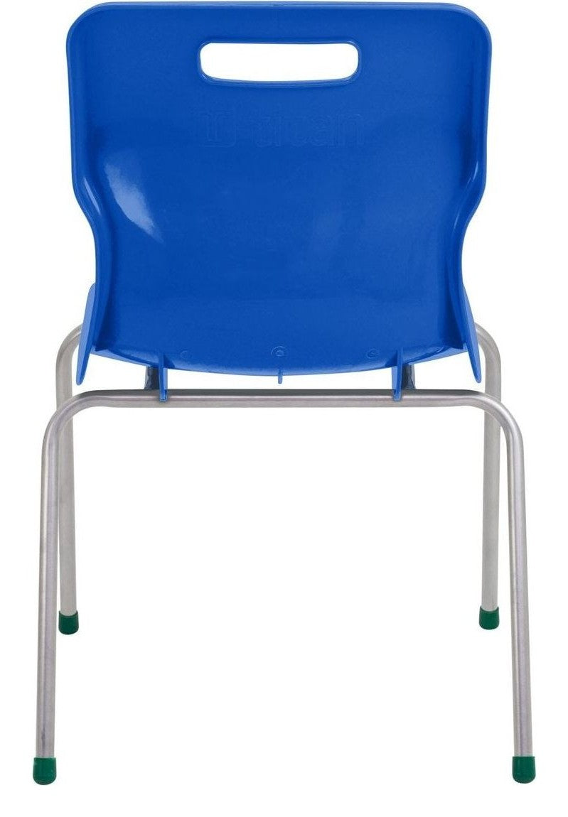 Titan 4 Leg Chair in black from the back