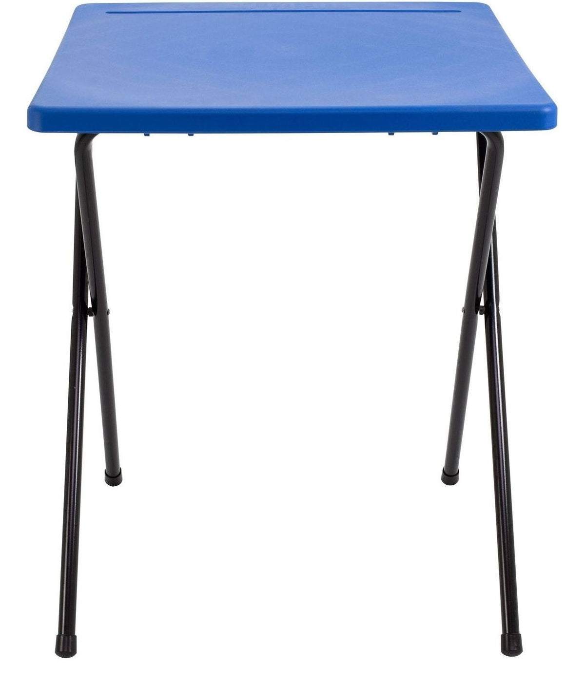 Titan Exam Desk in blue from the front