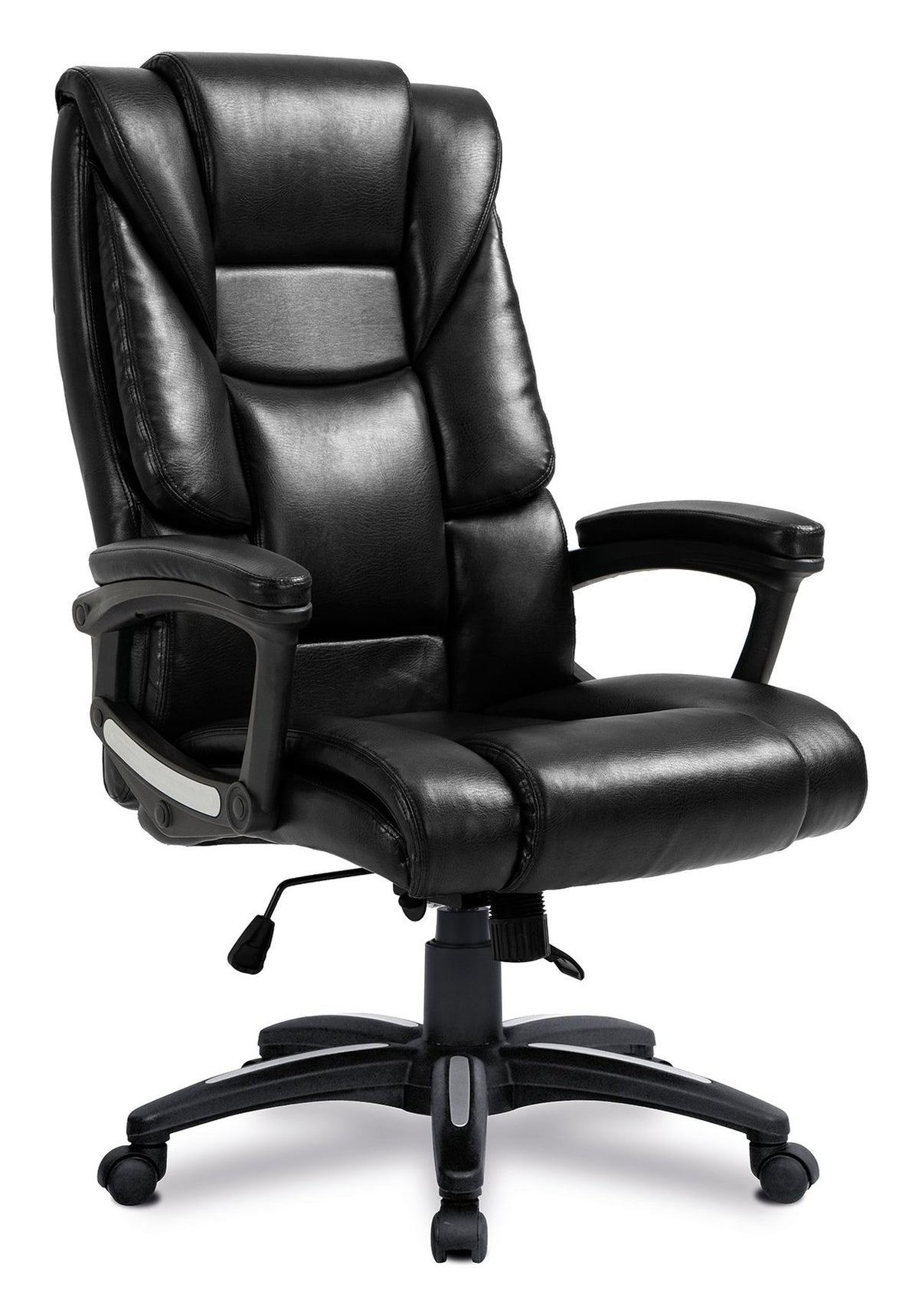 Titan High Back Leather Effect Executive Chair in black