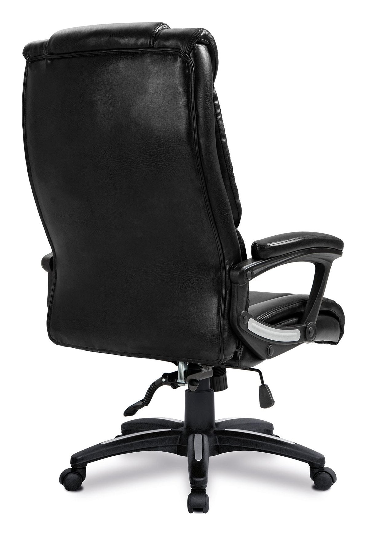 Titan High Back Leather Effect Executive Chair in black, view 4