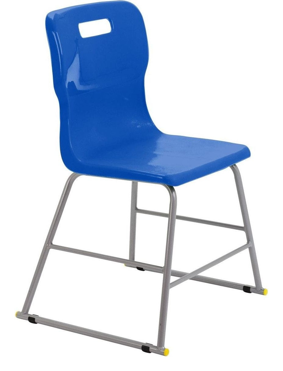 Titan High Chair in black from the front at an angle